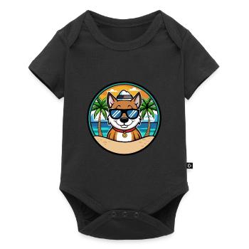 Cao De Seo Miguel Dog Breed Cartoon Beach - Baby Premium short-sleeve bodysuit - black - Front