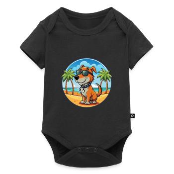 Polnische Jagdhund Hund Rasse Cartoon Sonnenbrille - Baby Premium Kurzarmbody - Schwarz - Vorne