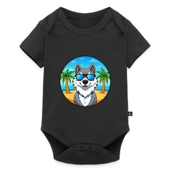 Lunettes de soleil Seppala Siberian Sleddog Breed Cartoon - Body à manches courtes Premium Bébé - noir - Devant