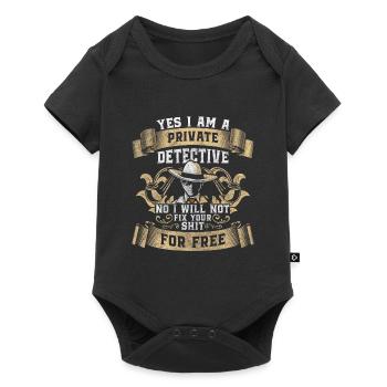 Snooper Clue Trace Police - Body à manches courtes Premium Bébé - noir - Devant