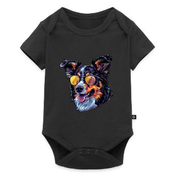 Bouvier Australien Chien, Chien, Lunettes De Soleil, Été - Body à manches courtes Premium Bébé - noir - Devant