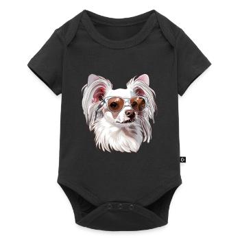 Chinese Crested dog, Chinese Crested dog, Dog - Baby Premium short-sleeve bodysuit - black - Front