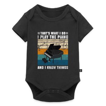 Piano Player Classical Musician Concert - Baby Premium short-sleeve bodysuit - black - Front