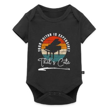 Piano Player Musical Musical Instrument - Baby Premium short-sleeve bodysuit - black - Front