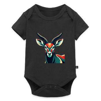 Personnage de dessin animé d’antilope Animal de compagnie coloré - Body à manches courtes Premium Bébé - noir - Devant