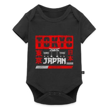 Japon Manga Tokyo - Body à manches courtes Premium Bébé - noir - Devant