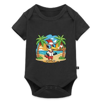 Woodpecker Funny Cartoon Summer Beach Sunglasses - Baby Premium short-sleeve bodysuit - black - Front