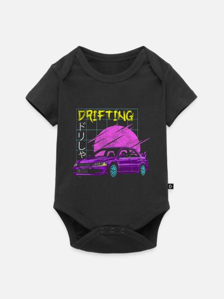 Drifting Tuning Fahrzeug Jdm - Baby Premium Kurzarmbody - Schwarz