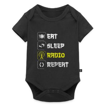 Podcast Radio Wave Frequency - Baby Premium short-sleeve bodysuit - black - Front