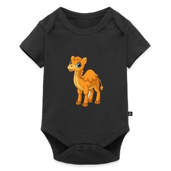 Camel Cute Mascot Cartoon Character Kawaii - Baby Premium short-sleeve bodysuit - black - Front