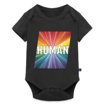 Humain LGBTQ - Body à manches courtes Premium Bébé - noir - Devant