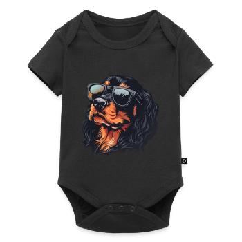 Gordon Setter, Chien, Lunettes De Soleil, Été - Body à manches courtes Premium Bébé - noir - Devant