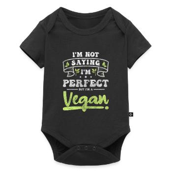 Ernährung Tierschutz Natur - Baby Premium Kurzarmbody - Schwarz - Vorne