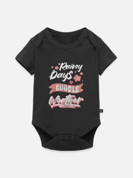 Beziehung Nähe Zuneigung - Baby Premium Kurzarmbody - Schwarz