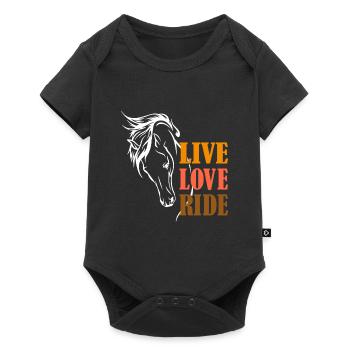 Live Love Ride - Baby Premium short-sleeve bodysuit - black - Front