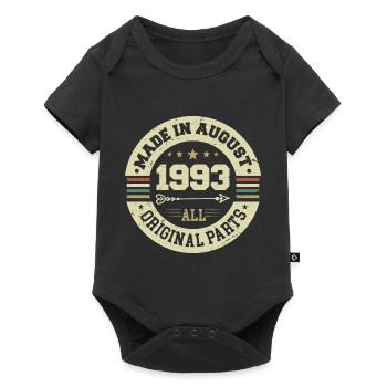 Août 1993 Cadeau d’anniversaire Août 1993 Août - Body à manches courtes Premium Bébé - noir - Devant