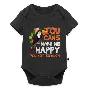 Nature Amérique du Sud Toucans exotiques - Body à manches courtes Premium Bébé - noir - Devant