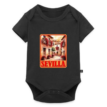Seville, andalusia - Baby Premium short-sleeve bodysuit - black - Front