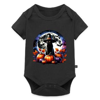 Chat effrayé, pas de friandises, juste des tours d’Halloween - Body à manches courtes Premium Bébé - noir - Devant