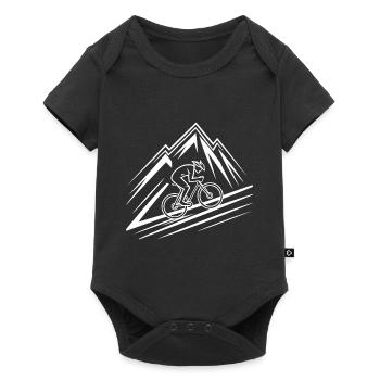 Fahrrad Berg Mountainbike Mountainbiker - Baby Premium Kurzarmbody - Schwarz - Vorne