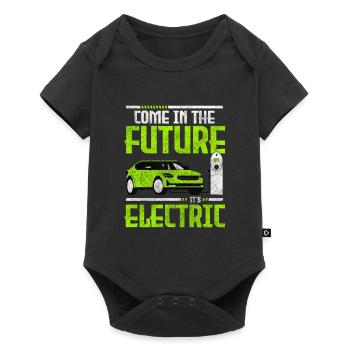 Electric Car Electric Vehicle - Baby Premium short-sleeve bodysuit - black - Front