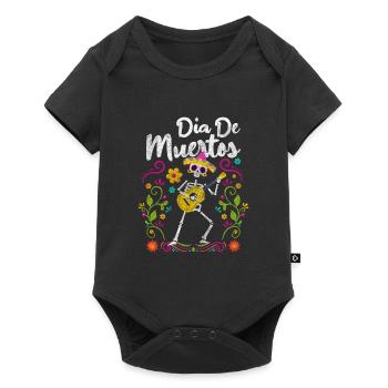 Commémoration des os de la fête du Mexique - Body à manches courtes Premium Bébé - noir - Devant