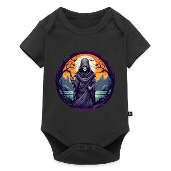 Gruseliges Halloween-partykostüm Sensenmann - Baby Premium short-sleeve bodysuit - black - Front