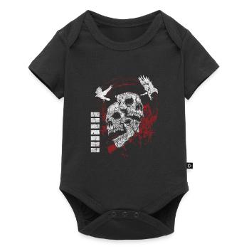 Tatouage Cool Raven Trash - Body à manches courtes Premium Bébé - noir - Devant