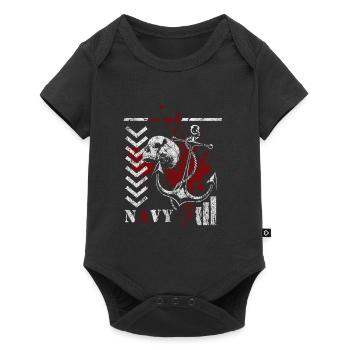 Trash Polka Design Rouge - Body à manches courtes Premium Bébé - noir - Devant