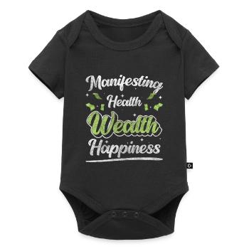 Argent Fortune Bonheur - Body à manches courtes Premium Bébé - noir - Devant