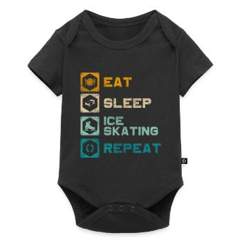 Ice Skaters Ice Rink Hobby Speed Skating - Baby Premium short-sleeve bodysuit - black - Front