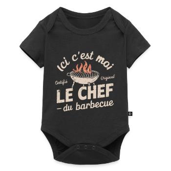 The Barbecue Chef - Baby Premium short-sleeve bodysuit - black - Front