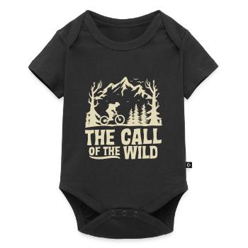 Mountain Bikers Mountain Biking Mountains Nature Outdoor - Baby Premium short-sleeve bodysuit - black - Front