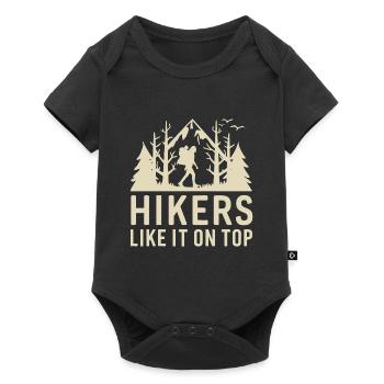 Hikers Friends of Nature Bergen Forest Outdoor - Baby Premium short-sleeve bodysuit - black - Front
