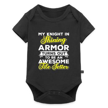Floor Layer Tiles Slab Layer Training - Baby Premium short-sleeve bodysuit - black - Front