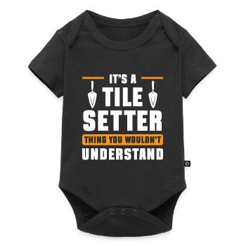 Flooring House Mosaikleger Building - Baby Premium short-sleeve bodysuit - black - Front