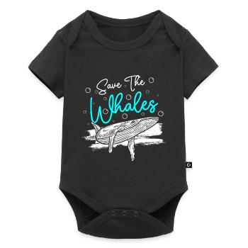 Whale Divers - Baby Premium short-sleeve bodysuit - black - Front