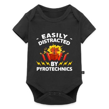 Point culminant de la pyrotechnie - Body à manches courtes Premium Bébé - noir - Devant