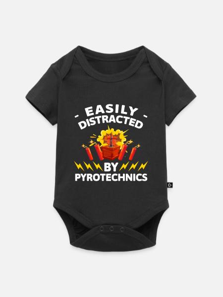 Pyrotechnik Highlight - Baby Premium Kurzarmbody - Schwarz
