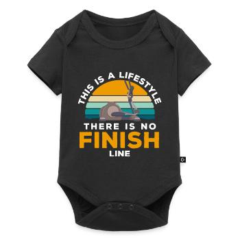 Cross Fitnessstudio Muskeln - Baby Premium Kurzarmbody - Schwarz - Vorne