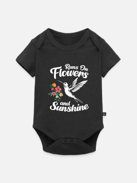 Vögel Tier Zauberei - Baby Premium Kurzarmbody - Schwarz