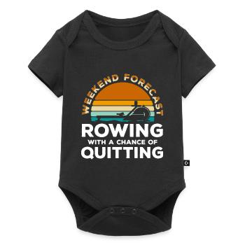 rowing machine weight training rowing resistance - Baby Premium short-sleeve bodysuit - black - Front