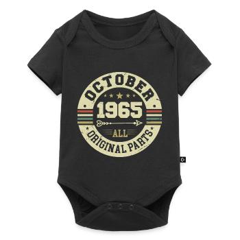 Legendary since October 1965 Birthday October 1965 - Baby Premium short-sleeve bodysuit - black - Front