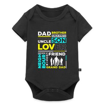 Hommes modèle petit ami cadeau - Body à manches courtes Premium Bébé - noir - Devant