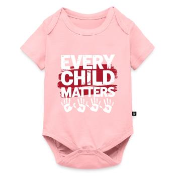 Chaque enfant compte Journée mondiale de l’enfance - Body à manches courtes Premium Bébé - rose - Devant