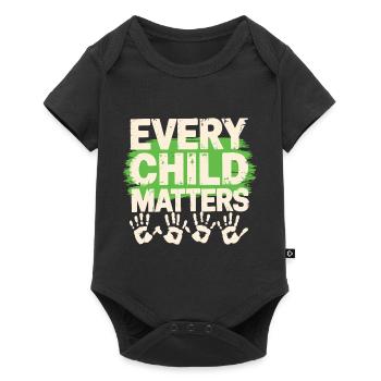 Chaque enfant compte Journée mondiale de l’enfance - Body à manches courtes Premium Bébé - noir - Devant
