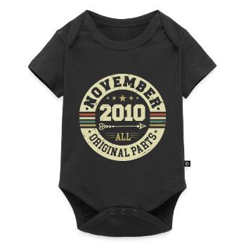 Vintage November 2010 - Birthday November 2010 - Baby Premium short-sleeve bodysuit - black - Front