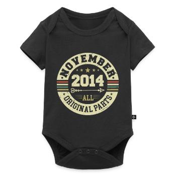 Millésime Novembre 2014 - Anniversaire Novembre 2014 - Body à manches courtes Premium Bébé - noir - Devant