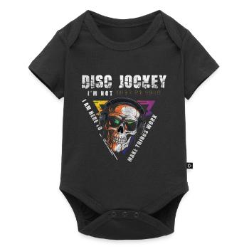 Disc jockey disco atmosphere - Baby Premium short-sleeve bodysuit - black - Front