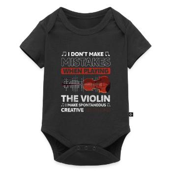 Violin Instrument Violin Player Exercise - Baby Premium short-sleeve bodysuit - black - Front
